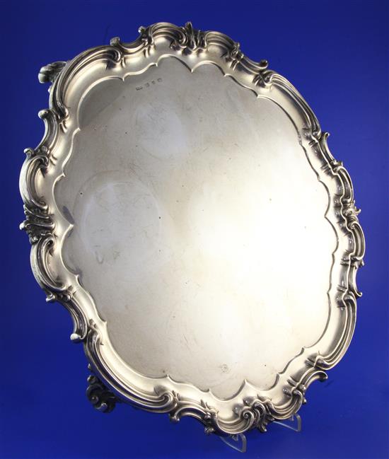 A late Victorian large silver salver, by Elkington & Co Ltd, 110 oz.